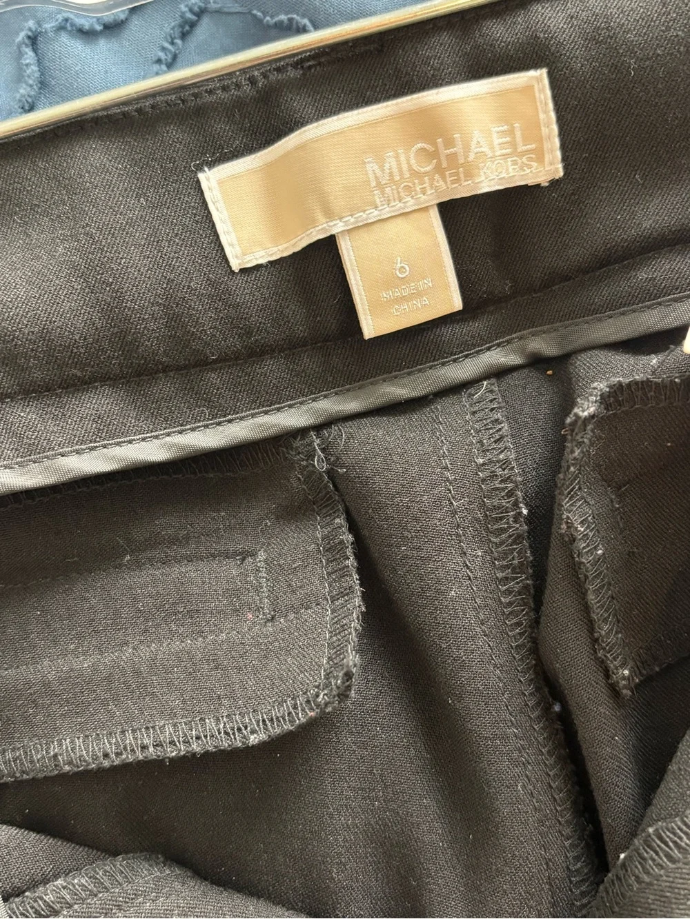 Michael Kors Low Rise Wide-Leg Black Dress Pant